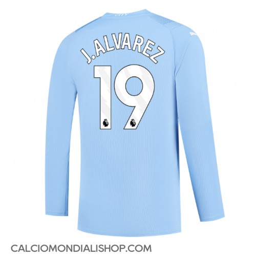 Maglie da calcio Manchester City Julian Alvarez #19 Prima Maglia 2023-24 Manica Lunga